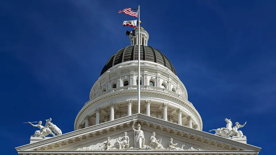 The dome of the California State Capitol in Sacramento