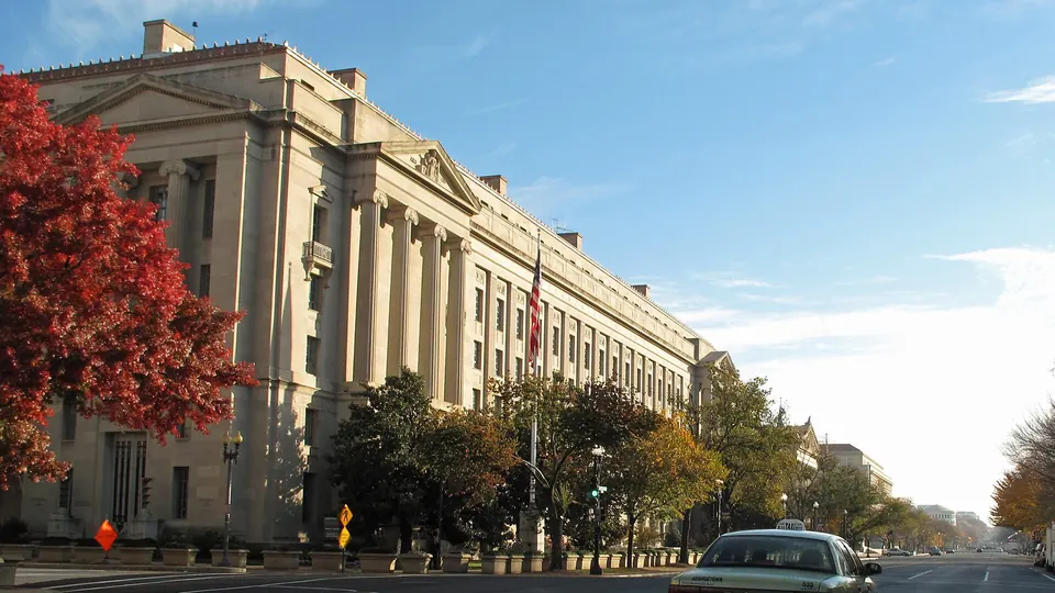 The U.S. Department of Justice building in Washington, D.C.