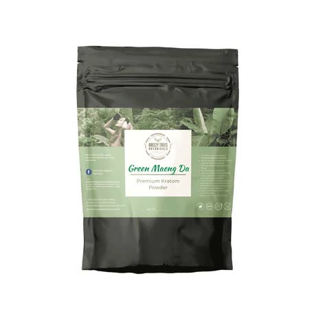 Green Maeng Da kratom powder pouch